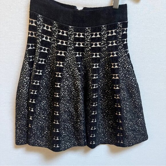 Moth Anthropologie Jacquard Knit Skater Skirt Sz XS - Picture 2 of 8